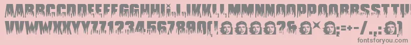 Guevara Font – Gray Fonts on Pink Background