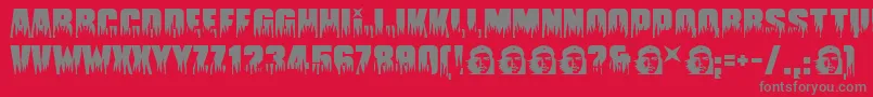 Czcionka Guevara – szare czcionki na czerwonym tle