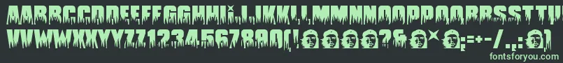 Guevara Font – Green Fonts on Black Background