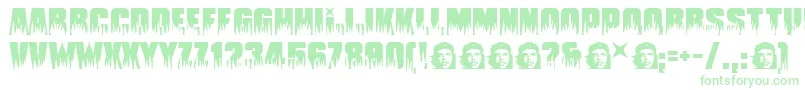 Guevara Font – Green Fonts on White Background