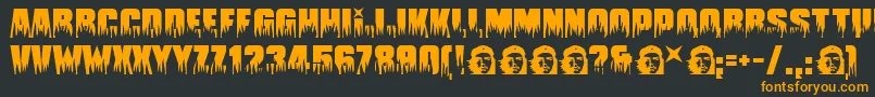 Шрифт Guevara – оранжевые шрифты на чёрном фоне