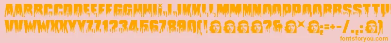 Guevara Font – Orange Fonts on Pink Background