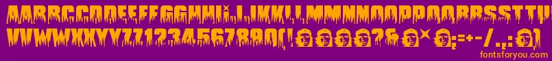 Guevara Font – Orange Fonts on Purple Background