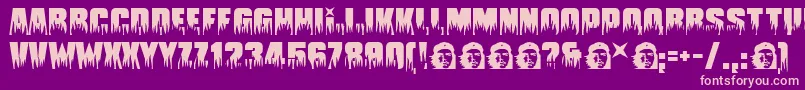Guevara Font – Pink Fonts on Purple Background