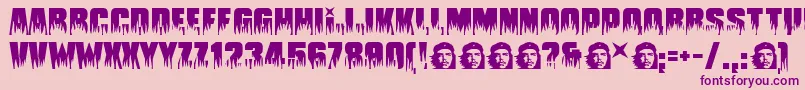Guevara Font – Purple Fonts on Pink Background
