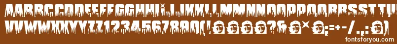 Guevara Font – White Fonts on Brown Background