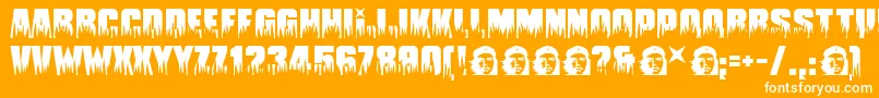 Guevara Font – White Fonts on Orange Background