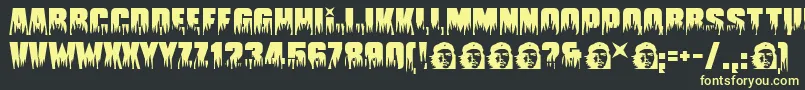 Guevara Font – Yellow Fonts on Black Background