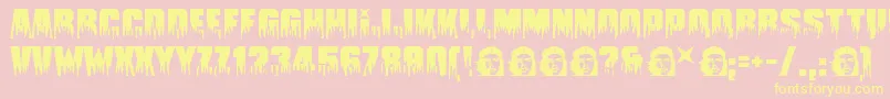 Guevara Font – Yellow Fonts on Pink Background