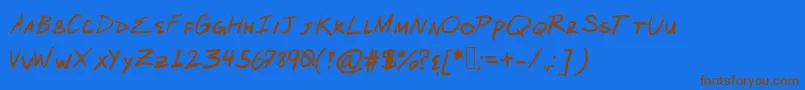 ArcanumOrder Font – Brown Fonts on Blue Background