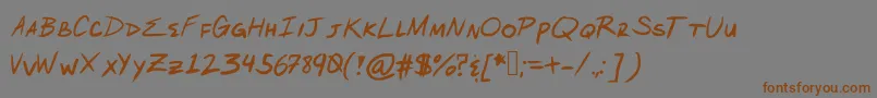 ArcanumOrder Font – Brown Fonts on Gray Background