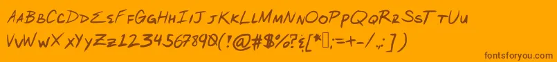 ArcanumOrder Font – Brown Fonts on Orange Background