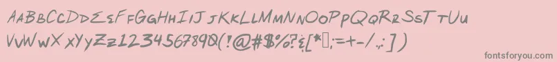 ArcanumOrder Font – Gray Fonts on Pink Background
