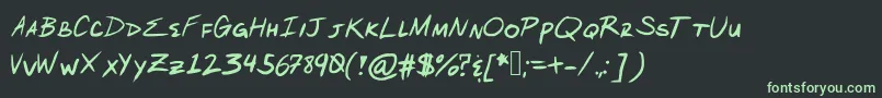 ArcanumOrder Font – Green Fonts on Black Background
