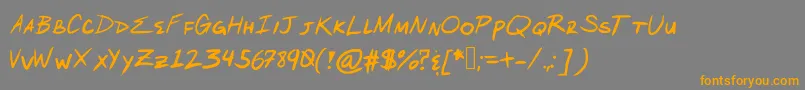 ArcanumOrder Font – Orange Fonts on Gray Background