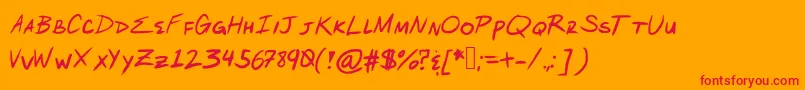 ArcanumOrder Font – Red Fonts on Orange Background