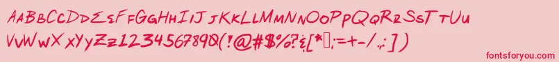 ArcanumOrder Font – Red Fonts on Pink Background