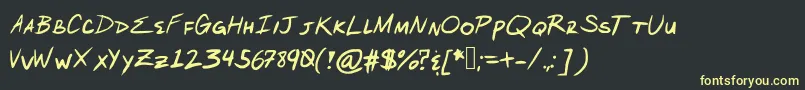 ArcanumOrder Font – Yellow Fonts on Black Background