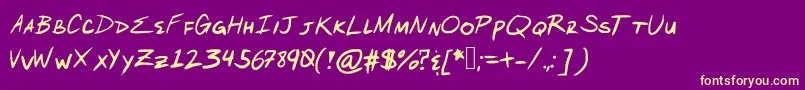 ArcanumOrder Font – Yellow Fonts on Purple Background
