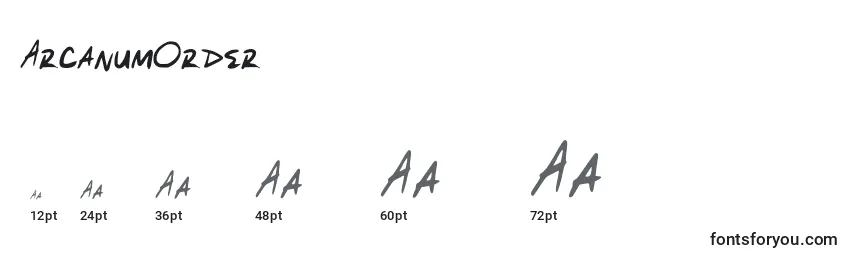 ArcanumOrder Font Sizes