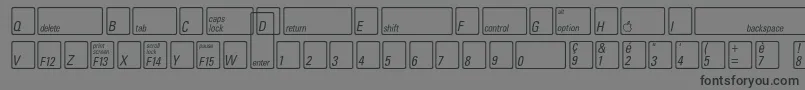 KeyfontfrenchBold-Schriftart – Schwarze Schriften auf grauem Hintergrund