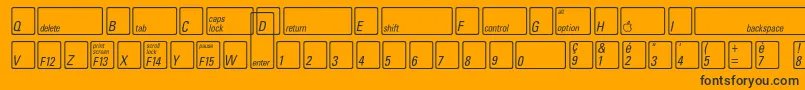 fuente KeyfontfrenchBold – Fuentes Negras Sobre Fondo Naranja