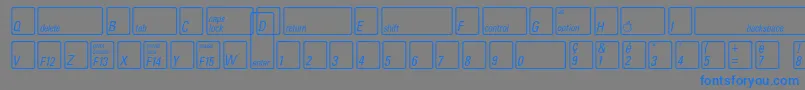 KeyfontfrenchBold-Schriftart – Blaue Schriften auf grauem Hintergrund