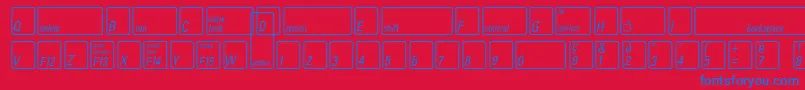 フォントKeyfontfrenchBold – 赤い背景に青い文字