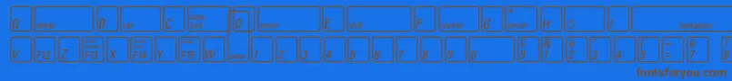 KeyfontfrenchBold Font – Brown Fonts on Blue Background