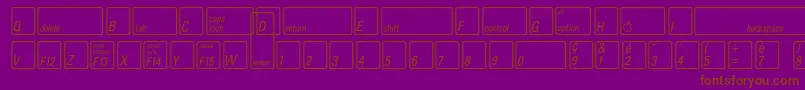 Czcionka KeyfontfrenchBold – brązowe czcionki na fioletowym tle