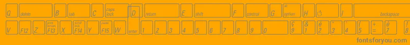 Шрифт KeyfontfrenchBold – серые шрифты на оранжевом фоне