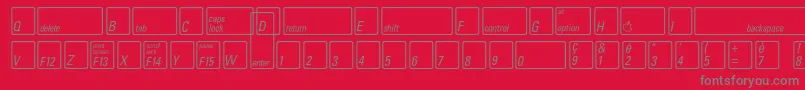 fuente KeyfontfrenchBold – Fuentes Grises Sobre Fondo Rojo