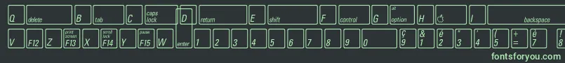 Шрифт KeyfontfrenchBold – зелёные шрифты на чёрном фоне