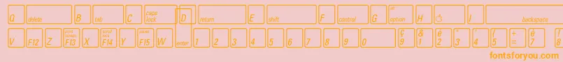 KeyfontfrenchBold Font – Orange Fonts on Pink Background