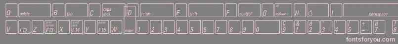 フォントKeyfontfrenchBold – 灰色の背景にピンクのフォント