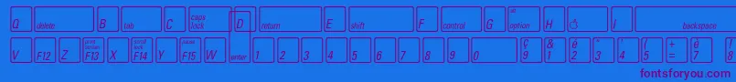 KeyfontfrenchBold Font – Purple Fonts on Blue Background