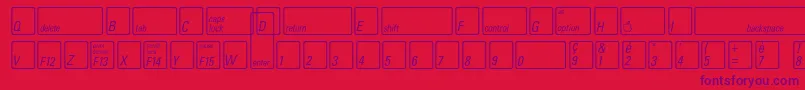 KeyfontfrenchBold-fontti – violetit fontit punaisella taustalla