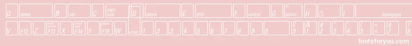 KeyfontfrenchBold-fontti – valkoiset fontit vaaleanpunaisella taustalla