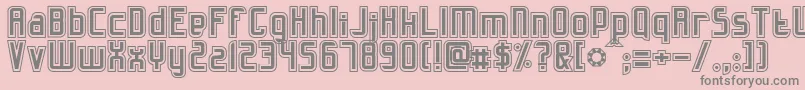 Czcionka SlidfisKittlande – szare czcionki na różowym tle