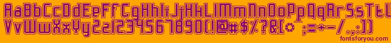 SlidfisKittlande Font – Purple Fonts on Orange Background