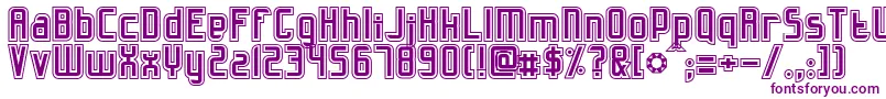 SlidfisKittlande-fontti – violetit fontit valkoisella taustalla