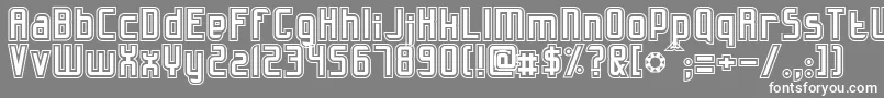 SlidfisKittlande-Schriftart – Weiße Schriften auf grauem Hintergrund