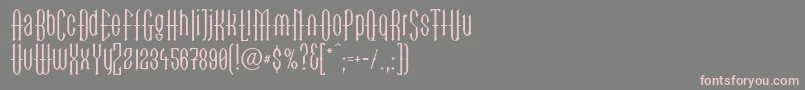 LinotypegotekkMedium-Schriftart – Rosa Schriften auf grauem Hintergrund