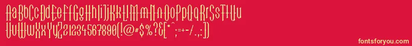 LinotypegotekkMedium Font – Yellow Fonts on Red Background