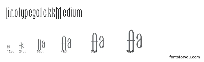LinotypegotekkMedium Font Sizes