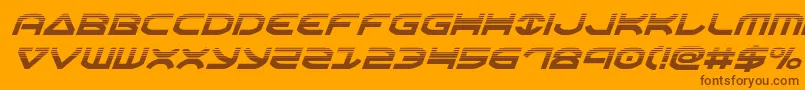 Weitere Informationen zur Oberonhalfital-Schriftart Oberonhalfital-Schriftart – Braune Schriften auf orangefarbenem Hintergrund