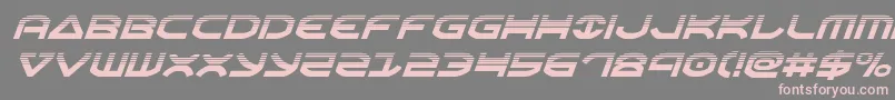Oberonhalfital Font – Pink Fonts on Gray Background