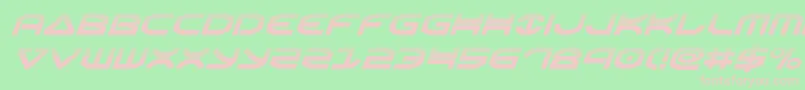 Oberonhalfital Font – Pink Fonts on Green Background