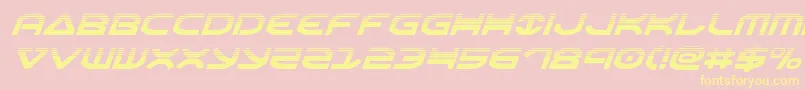 Oberonhalfital Font – Yellow Fonts on Pink Background