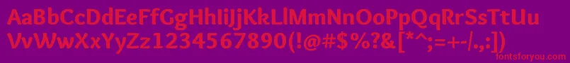 OverlockBlack Font – Red Fonts on Purple Background